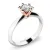 Dámský prsten bílé zlato 585/1000 přírodní diamant 0.410 ct G/SI v růžové korunce 140016D-BCV