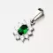 Dámský přívěsek stříbro 925 zirkon zeleným zelené kameny PKL-3117