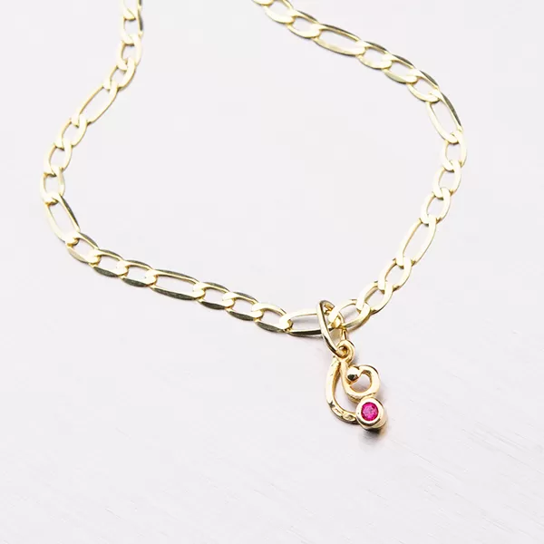 Přívěsek s růžovým zirkonem 532-1169.1