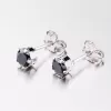 Stříbrné náušnice pecky s černým zirkonem E1400234-0851-SLX