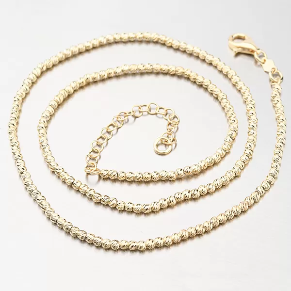 Zlacený náhrdelník broušený - stříbro 925 N2500503-0493-SLX