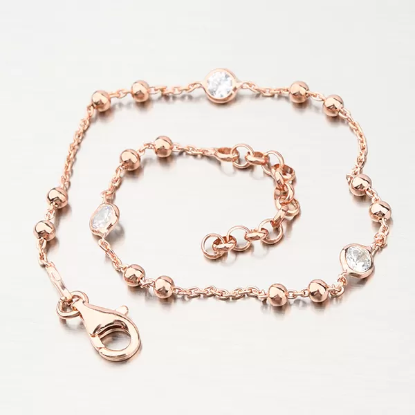 Náramek - stříbro 925 v barvě růžového zlata B2201483-0398-SLX