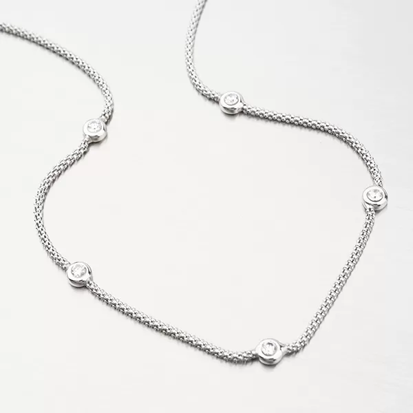 Náhrdelník se zirkony - stříbro 925 N2001538-1264-SLX