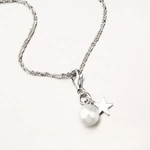 Stříbrný přívěsek s perlou a s hvězdou PKL-3071