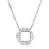 Stříbrný náhrdelník s krystaly Swarovski bílý kulatý 32016.1 crystal