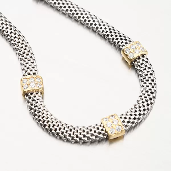 Dámský náramek stříbro 925 pozlacený se zirkony B1400751-1304-SLX