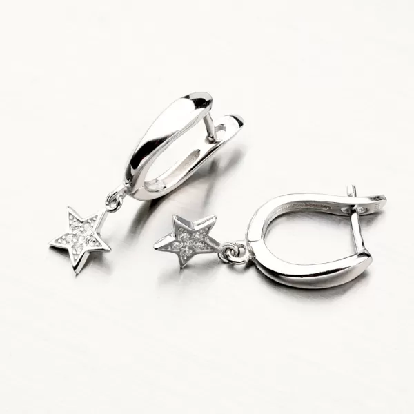 Stříbrné náušnice s hvězdami PKL-2065