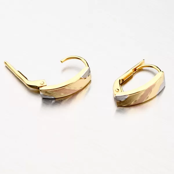 Zlaté náušnice bez kamene 12-650