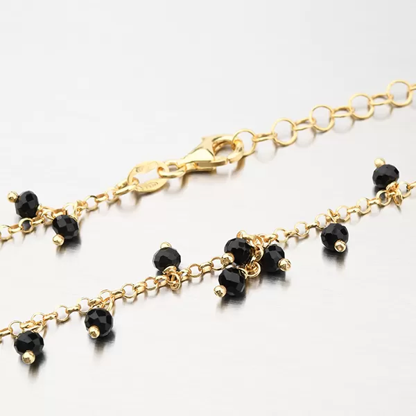 Dámský náhrdelník stříbro 925 krystaly zlacený N1900788-1802-SLX