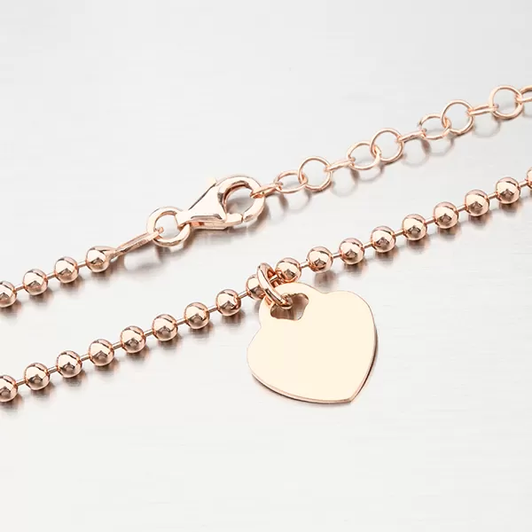 Stříbrný náhrdelník se srdcem s možností rytiny N1803140-0940-SLX