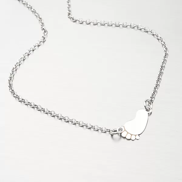 Stříbrný náhrdelník - chodidlo N1800992-1264-SLX
