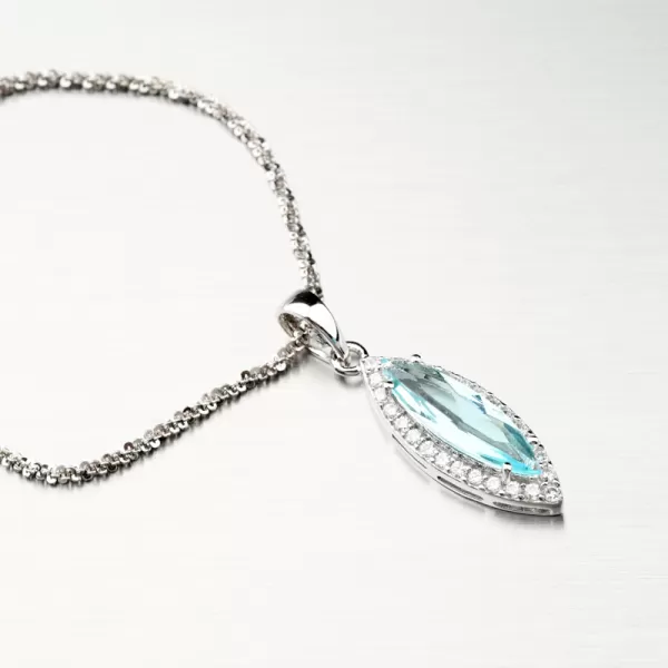 Přívěsek ze stříbra s modrým zirkonem PKL-3094