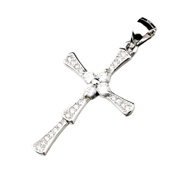 Dámský přívěsek stříbro 925 zirkon kříž PKL-3075