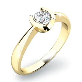 Zásnubní prsten žluté zlato 585/1000 zirkon ZP-10809-ZL-ZIR