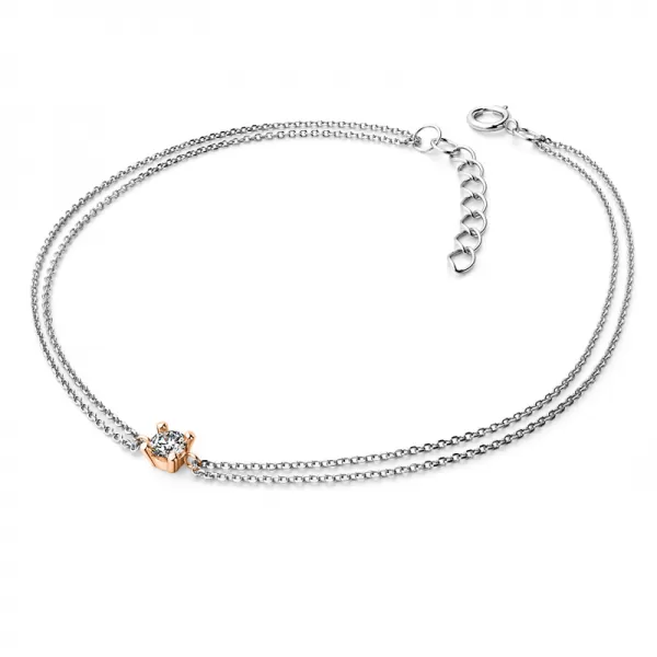 Zlatý náramek s diamantem 10828-NR02-BCV