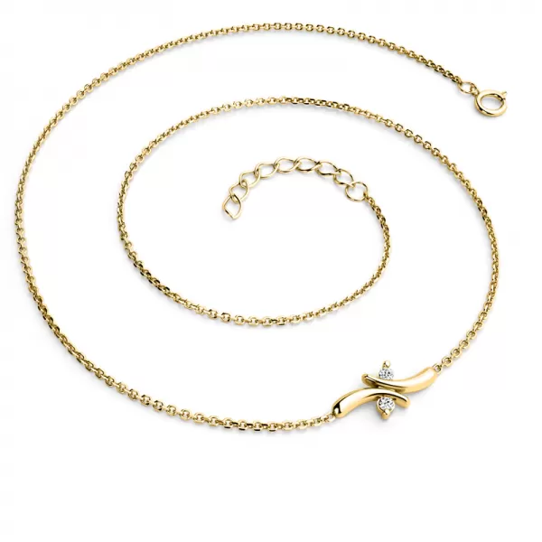 Náhrdelník s brilianty ze žlutého zlata 10851-NH01-ZL