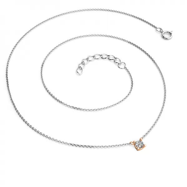 Zlatý náhrdelník s briliantem 10828-NH01-BCV