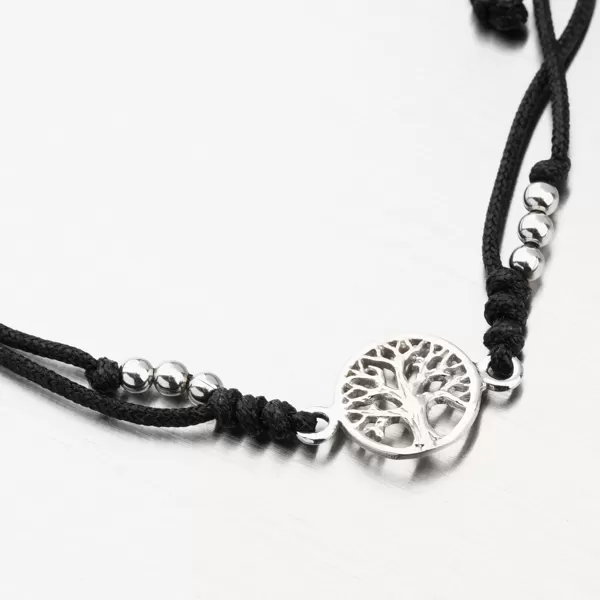 Náramek stříbro 925 provázkový strom života BST-14376