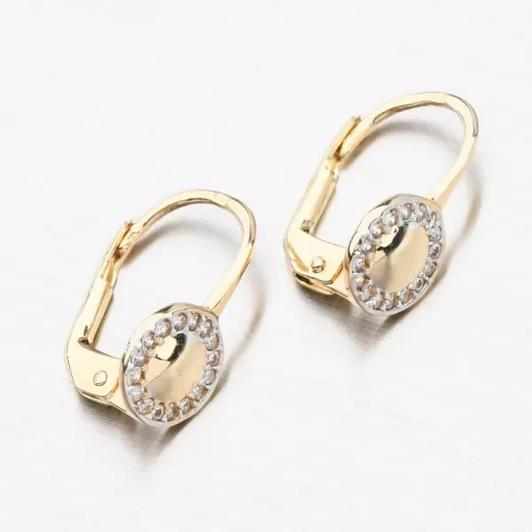 Dětské náušničky bílé zlato 585 zirkon PKL22-026