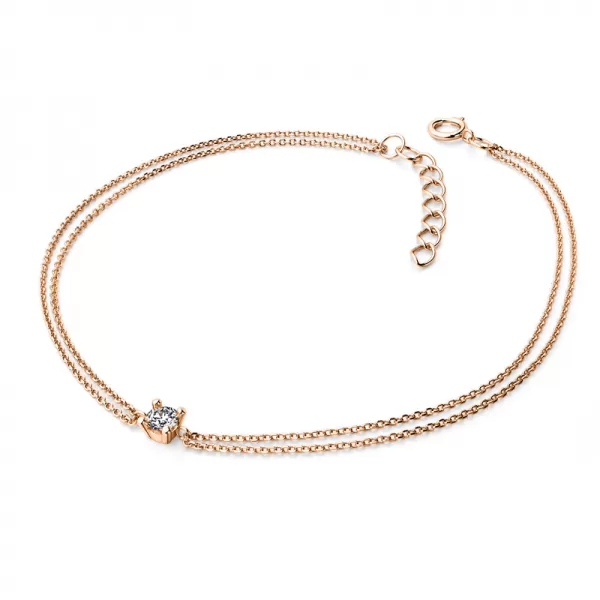 Zlatý náramek s diamantem z růžového zlata 10828-NR02-CV