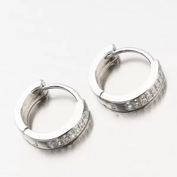 Stříbrné kruhy se zirkony UCST-122908