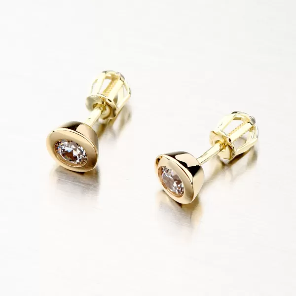 Náušnice pecky ze žlutého zlata GZ2295-ZL