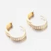Zlaté kruhy se zirkony 13 mm 612G-026