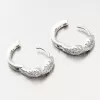 Oboustranné stříbrné kruhy 14 mm se zirkony UCST-122859