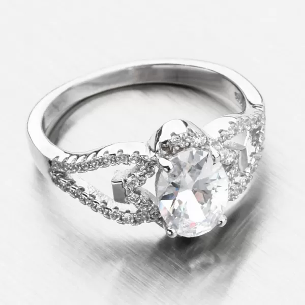 Stříbrný prsten se zirkony PKL-1013