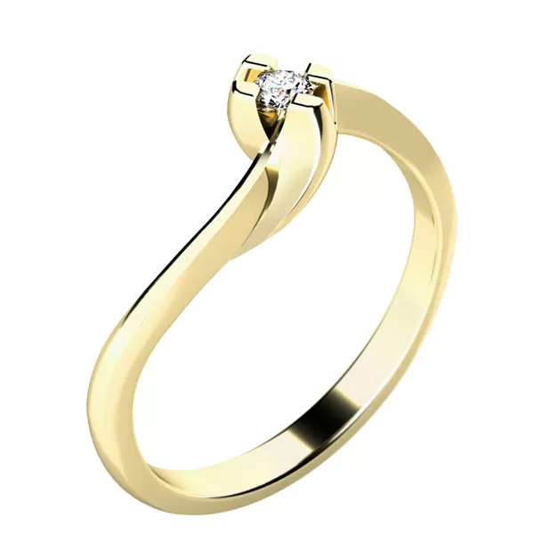 Zásnubní prsten se zirkonem ZP-10787-ZL-ZIR