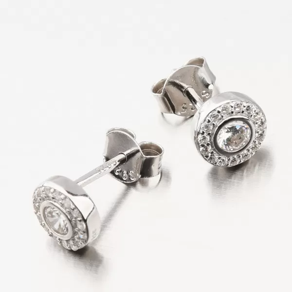 Stříbrné náušnice se zirkony UPST-122279