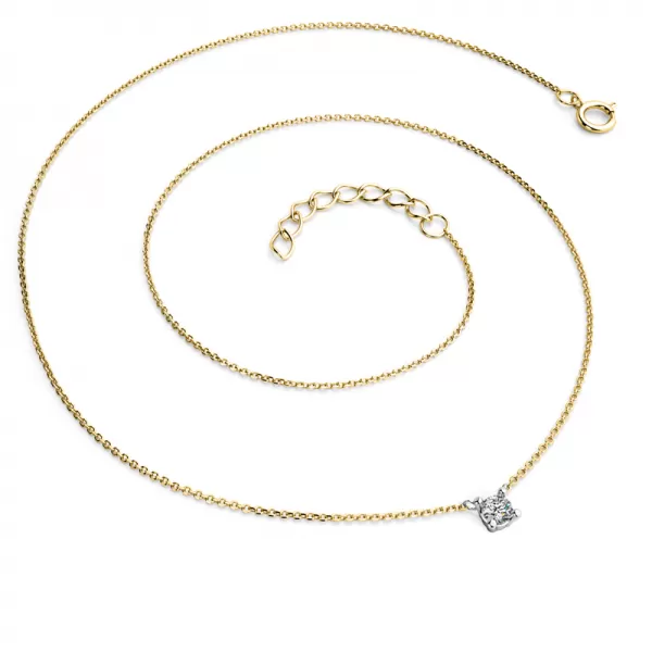 Zlatý náhrdelník s briliantem 10828-NH01-ZLB