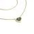 Dámský náhrdelník žluté zlato 585/1000 přírodní diamant 0.096 ct srdce s černé brilianty 10881-NH01-ZL-Black
