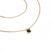Zlatý náhrdelník s černým diamantem 10828-NH02-ZL-Black