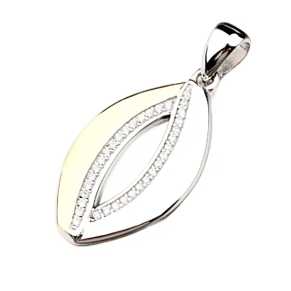 Dámský přívěsek stříbro 925 zirkon pozlacený PKL-3077