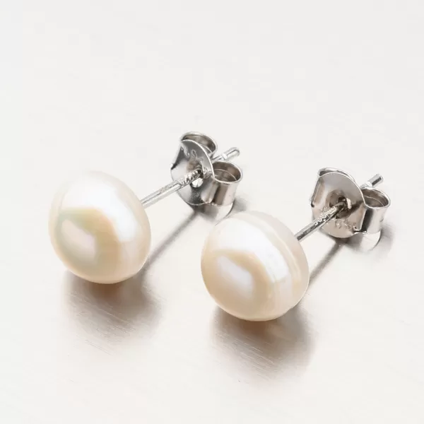 Stříbrné náušnice s perlou UPST-123274/P/S