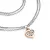 Dámský náhrdelník zlato mix 585/1000 přírodní diamant 0.096 ct G/SI růžového se srdíčkem 10881-NH02-BCV