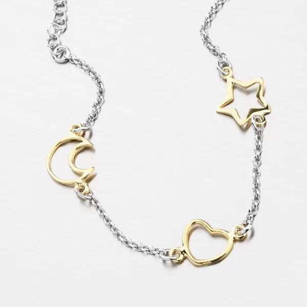 Stříbrný náramek s přívěsky B1401542-0331-SLX