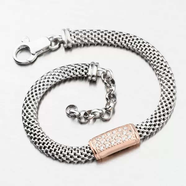 Náramek - stříbro 925 se zirkony B1400750-1304-SLX