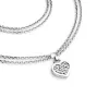 Náhrdelník z bílého zlata se srdíčkem a diamanty 10881-NH02-B