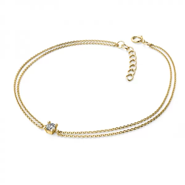 Zlatý náramek s diamantem ze žlutého zlata 10828-NR02-ZL