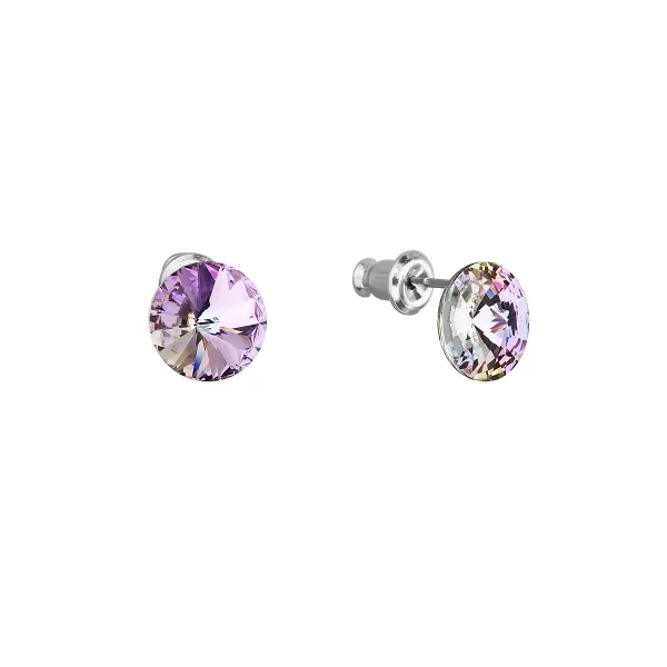 Náušnice bižuterie se Swarovski krystaly fialové kulaté 51037.5 51037.5 VITRAIL LIGHT