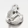 Oboustranné stříbrné kruhy 14 mm se zirkony UCST-122859
