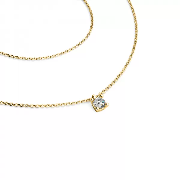 Zlatý náhrdelník s briliantem 10828-NH02-ZL