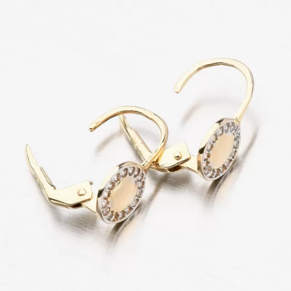 Dětské náušničky bílé zlato 585 zirkon PKL22-026