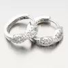Oboustranné stříbrné kruhy 14 mm se zirkony UCST-122859