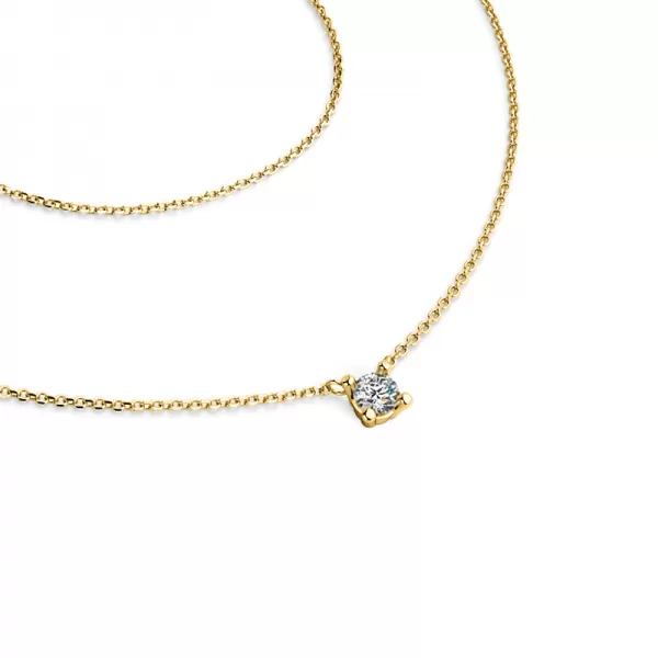 Zlatý náhrdelník s briliantem 10828-NH01-ZL