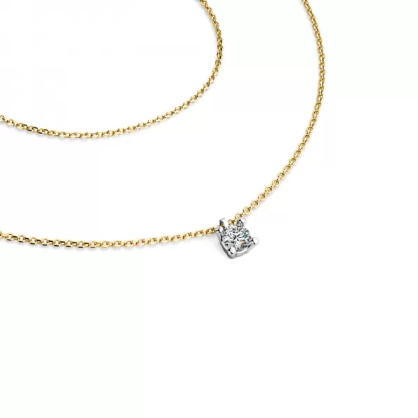 Zlatý náhrdelník s briliantem 10828-NH02-ZLB
