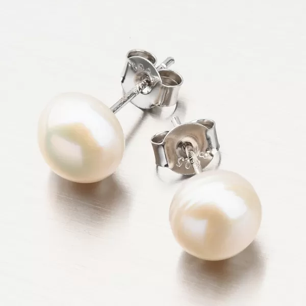 Stříbrné náušnice s perlou UPST-123274/P/S