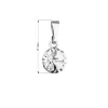 Přívěsek bižuterie se Swarovski krystaly bílý kulatý 54018.1